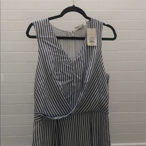NEW! Striped Sleeveless V-Neck Wide Leg Jumpsuit